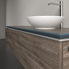 Тумба під раковину Villeroy & Boch Legato 160х38 см з підсвічуванням ДСП кам'яний дуб B597L0RK