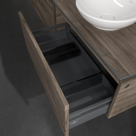 Тумба під раковину Villeroy & Boch Legato 160х38 см з підсвічуванням ДСП кам'яний дуб B597L0RK