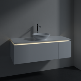 Тумба под раковину Villeroy & Boch Legato 120х38 см с подсветкой МДФ/ДСП белый глянцевый B577L0DH