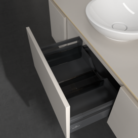 Тумба под раковину Villeroy & Boch Legato 120х38 см с подсветкой ДСП нежно-серый B577L0VK