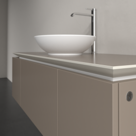 Тумба під раковину Villeroy & Boch Legato 120х38 см з підсвічуванням ДСП сірий трюфель B577L0VG