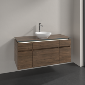 Тумба под раковину Villeroy & Boch Legato 120х55 см с подсветкой ДСП дуб аризона B578L0VH