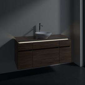 Тумба под раковину Villeroy & Boch Legato 120х55 см с подсветкой ДСП дуб аризона B578L0VH
