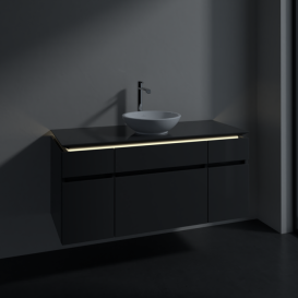 Тумба под раковину Villeroy & Boch Legato 120х55 см с подсветкой МДФ/ДСП глянцевый серый B578L0FP