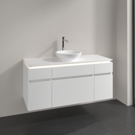 Тумба под раковину Villeroy & Boch Legato 120х55 см с подсветкой ДСП белый матовый B578L0MS