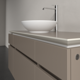 Тумба під раковину Villeroy & Boch Legato 120х55 см з підсвічуванням ДСП сірий трюфель B578L0VG