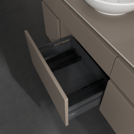 Тумба під раковину Villeroy & Boch Legato 120х55 см з підсвічуванням ДСП сірий трюфель B578L0VG