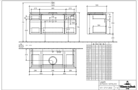 Тумба под раковину Villeroy & Boch Legato 120х55 см с подсветкой ДСП северный дуб B578L0VJ