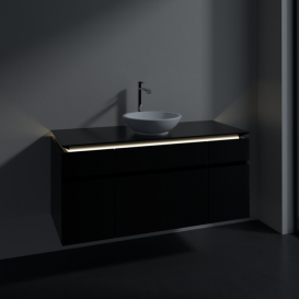 Тумба под раковину Villeroy & Boch Legato 120х55 см МДФ/ДСП черный матовый лак B578L0PD