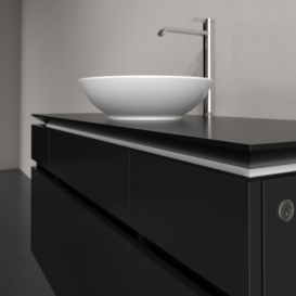 Тумба под раковину Villeroy & Boch Legato 120х55 см МДФ/ДСП черный матовый лак B578L0PD