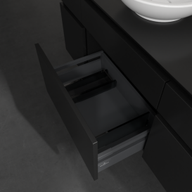 Тумба под раковину Villeroy & Boch Legato 120х55 см МДФ/ДСП черный матовый лак B578L0PD