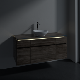 Тумба под раковину Villeroy & Boch Legato 120х55 см с подсветкой ДСП каменный дуб B578L0RK