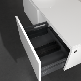 Тумба під раковину Villeroy & Boch Legato 120х38 см з підсвічуванням МДФ/ДСП білий глянсовий B579L0DH