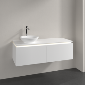 Тумба под раковину Villeroy & Boch Legato 120х38 см с подсветкой ДСП белый матовый B579L0MS