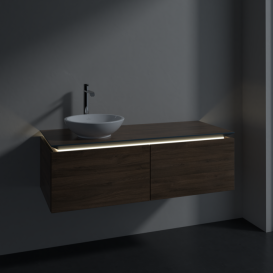Тумба під раковину Villeroy & Boch Legato 120х38 см з підсвічуванням ДСП дуб аризона B579L0VH