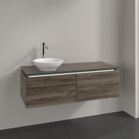 Тумба під раковину Villeroy & Boch Legato 120х38 см з підсвічуванням ДСП кам'яний дуб B579L0RK
