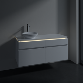 Тумба под раковину Villeroy & Boch Legato 120х55 см с подсветкой МДФ/ДСП белый глянцевый B580L0DH