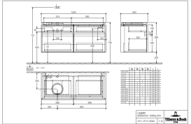Тумба під раковину Villeroy & Boch Legato 120х55 см з підсвічуванням ДСП білий матовийB580L0MS