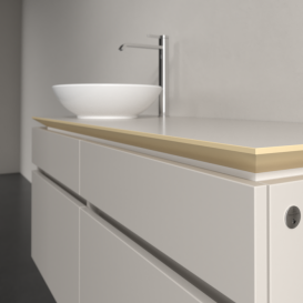 Тумба під раковину Villeroy & Boch Legato 120х55 см з підсвічуванням ДСП ніжно-сірий B580L0VK