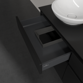 Тумба под раковину Villeroy & Boch Legato 120х55 см с подсветкой МДФ/ДСП черный матовый лак B580L0PD