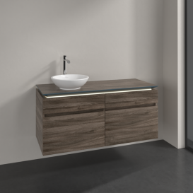 Тумба під раковину Villeroy & Boch Legato 120х55 см з підсвічуванням ДСП кам'яний дуб B580L0RK