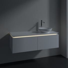 Тумба під раковину Villeroy & Boch Legato 120х38 см з підсвічуванням МДФ/ДСП білий глянсовий B581L0DH