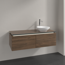 Тумба під раковину Villeroy & Boch Legato 120х38 см з підсвічуванням ДСП дуб аризона B581L0VH