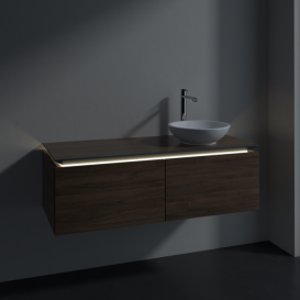 Тумба під раковину Villeroy & Boch Legato 120х38 см з підсвічуванням ДСП дуб аризона B581L0VH