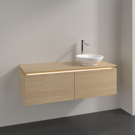 Тумба под раковину Villeroy & Boch Legato 120х38 см с подсветкой ДСП северный дуб B581L0VJ