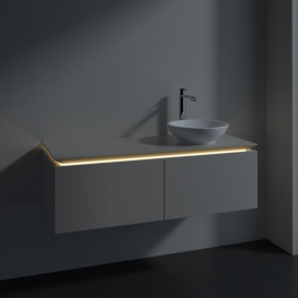 Тумба под раковину Villeroy & Boch Legato 120х38 см с подсветкой ДСП нежно-серый B581L0VK