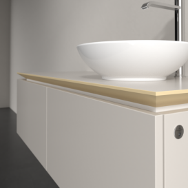 Тумба под раковину Villeroy & Boch Legato 120х38 см с подсветкой ДСП нежно-серый B581L0VK