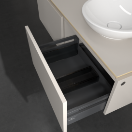 Тумба под раковину Villeroy & Boch Legato 120х38 см с подсветкой ДСП нежно-серый B581L0VK