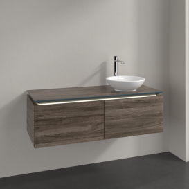 Тумба под раковину Villeroy & Boch Legato 120х38 см с подсветкой ДСП каменный дуб B581L0RK