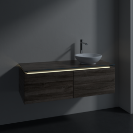 Тумба под раковину Villeroy & Boch Legato 120х38 см с подсветкой ДСП каменный дуб B581L0RK