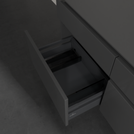 Тумба під раковину Villeroy & Boch Legato 120х55 см з підсвічуванням МДФ/ДСП глянсовий сірий B582L0FP