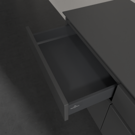 Тумба під раковину Villeroy & Boch Legato 120х55 см з підсвічуванням МДФ/ДСП глянсовий сірий B582L0FP