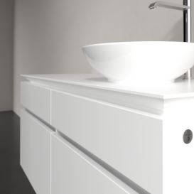 Тумба під раковину Villeroy & Boch Legato 120х55 см з підсвічуванням ДСП білий матовий B582L0MS