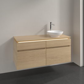 Тумба під раковину Villeroy&Boch Legato 120х55 см з підсвічуванням ДСП північний дуб B582L0VJ