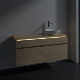 Тумба під раковину Villeroy&Boch Legato 120х55 см з підсвічуванням ДСП північний дуб B582L0VJ
