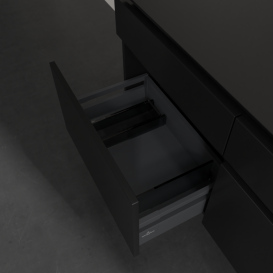 Тумба под раковину Villeroy & Boch Legato 120х55 см с подсветкой МДФ/ДСП черный матовый лак B582L0PD