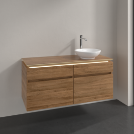 Тумба под раковину Villeroy & Boch Legato 120х55 см с подсветкой ДСП дуб канзас B582L0RH