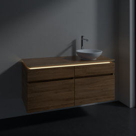 Тумба под раковину Villeroy & Boch Legato 120х55 см с подсветкой ДСП дуб канзас B582L0RH