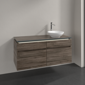 Тумба під раковину Villeroy & Boch Legato 120х55 см з підсвічуванням ДСП кам'яний дуб B582L0RK