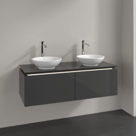 Тумба под раковину Villeroy & Boch Legato 120х38 см с подсветкой МДФ/ДСП глянцевый серый B583L0FP