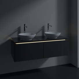 Тумба под раковину Villeroy & Boch Legato 120х38 см с подсветкой МДФ/ДСП глянцевый серый B583L0FP