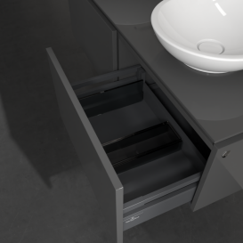 Тумба под раковину Villeroy & Boch Legato 120х38 см с подсветкой МДФ/ДСП глянцевый серый B583L0FP