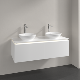 Тумба под раковину Villeroy & Boch Legato 120х38 см с подсветкой ДСП белый матовый B583L0MS