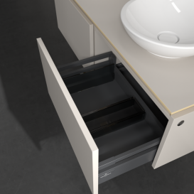 Тумба під раковину Villeroy & Boch Legato 120х38 см з підсвічуванням ДСП ніжно-сірий B583L0VK