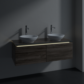 Тумба під раковину Villeroy & Boch Legato 120х38 см з підсвічуванням ДСП кам'яний дуб B583L0RK