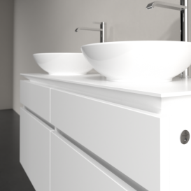 Тумба під раковину Villeroy & Boch Legato 120х55 см з підсвічуванням ДСП білий матовий B584L0MS